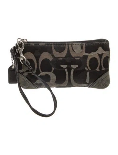 Pre-owned Coach Canvas Clutch In Black