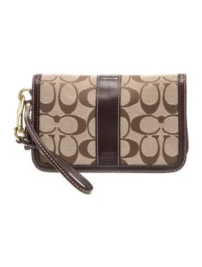 Pre-owned Coach Canvas Clutch In Black
