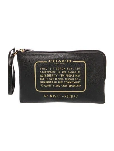 Pre-owned Coach Canvas Clutch In Black