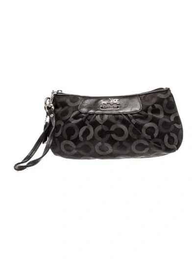 Pre-owned Coach Canvas Clutch In Black