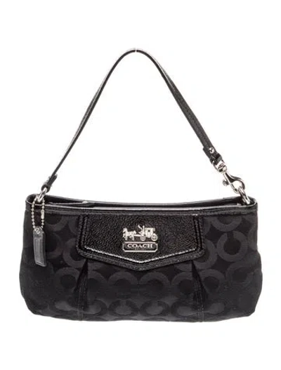 Pre-owned Coach Canvas Clutch In Black