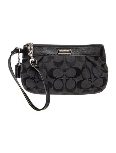 Pre-owned Coach Canvas Clutch In Black