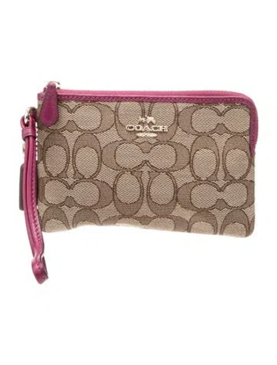 Pre-owned Coach Canvas Clutch In Brown