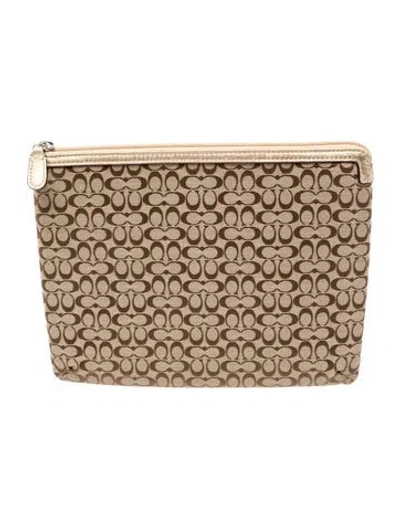 Pre-owned Coach Canvas Clutch In Multicolor
