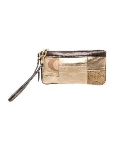 Pre-owned Coach Canvas Clutch In Neutrals