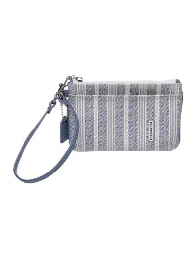 Pre-owned Coach Canvas Clutch In White