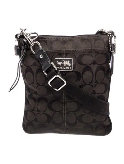 Pre-owned Coach Canvas Crossbody Bag In Black