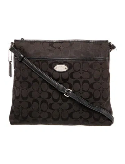 Pre-owned Coach Canvas Crossbody Bag In Black