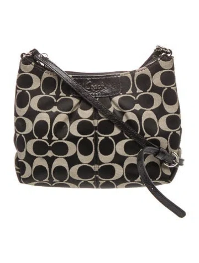 Pre-owned Coach Canvas Crossbody Bag In Black
