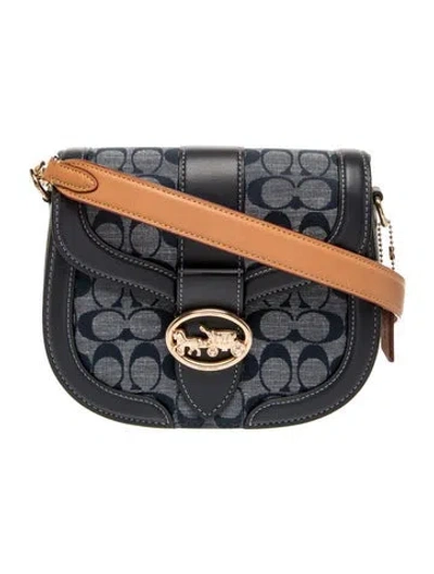 Pre-owned Coach Canvas Crossbody Bag In Blue
