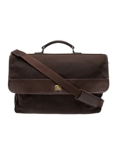 Pre-owned Coach Canvas Crossbody Bag In Brown