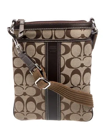 Pre-owned Coach Canvas Crossbody Bag In Brown