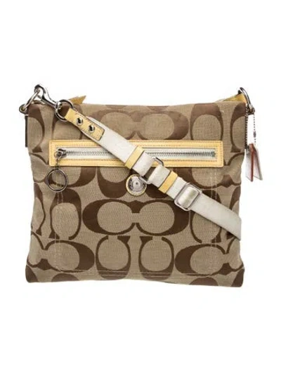 Pre-owned Coach Canvas Crossbody Bag In Brown