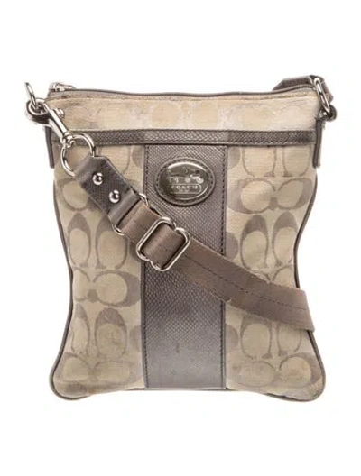 Pre-owned Coach Canvas Crossbody Bag In Brown