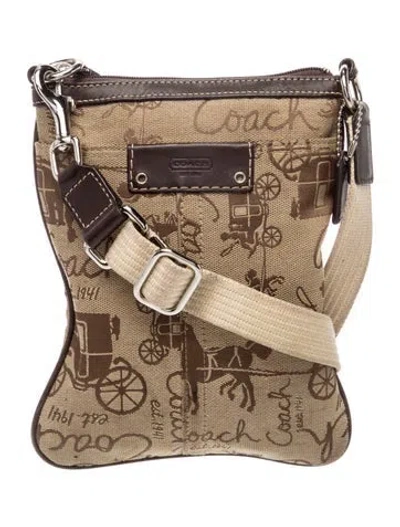 Pre-owned Coach Canvas Crossbody Bag In Brown