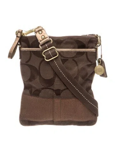 Pre-owned Coach Canvas Crossbody Bag In Brown