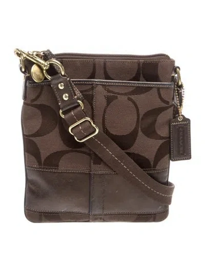 Pre-owned Coach Canvas Crossbody Bag In Brown