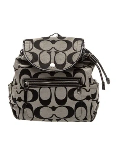 Pre-owned Coach Canvas Crossbody Bag In Gray