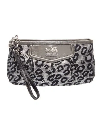 Pre-owned Coach Canvas Crossbody Bag In Gray