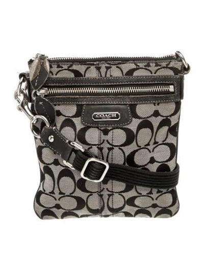 Pre-owned Coach Canvas Crossbody Bag In Gray