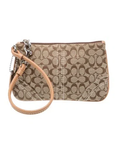 Pre-owned Coach Canvas Crossbody Bag In Neutral