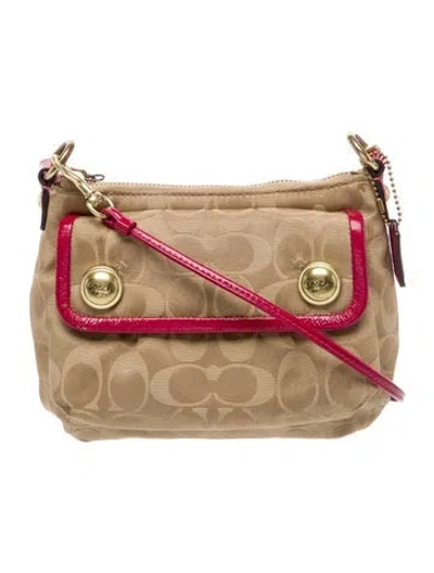 Pre-owned Coach Canvas Crossbody Bag In Neutral