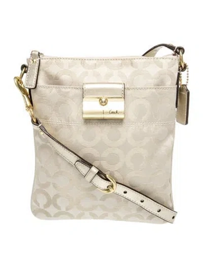 Pre-owned Coach Canvas Crossbody Bag In Neutral