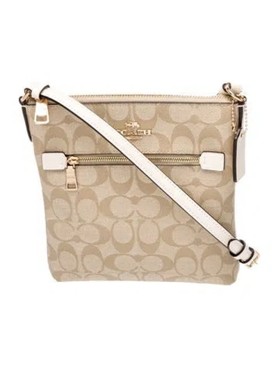 Pre-owned Coach Canvas Crossbody Bag In Neutral