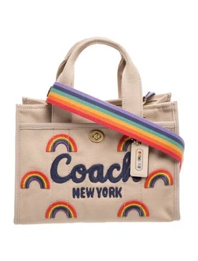 Pre-owned Coach Canvas Crossbody Bag In Neutrals