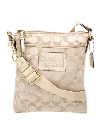 Pre-owned Coach Canvas Crossbody Bag In Neutrals