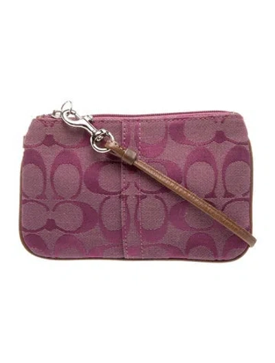Pre-owned Coach Canvas Crossbody Bag In Purple