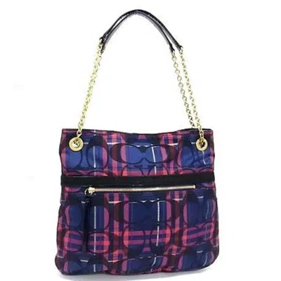 Pre-owned Coach Canvas Handbag Shoulder Bag Tote Bag () In Multi