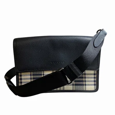 Pre-owned Coach Canvas Leather Clutch Bag Shoulder Bag () In Multi