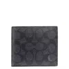 Coach Canvas Leather Coin Wallet In Multi