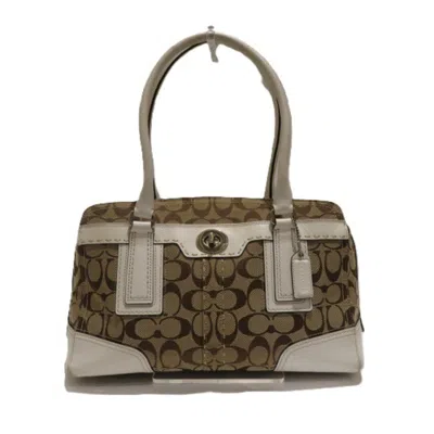 Pre-owned Coach Canvas Leather Handbag () In Multi