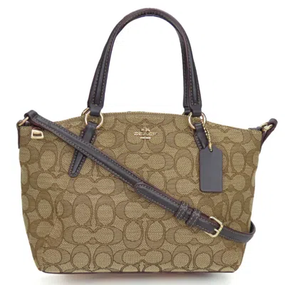 Pre-owned Coach Canvas Leather Handbag Shoulder Bag () In Multi