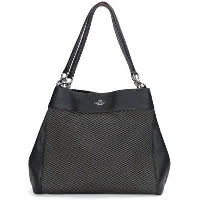 Pre-owned Coach Canvas Leather Handbag Tote Bag () In Multi