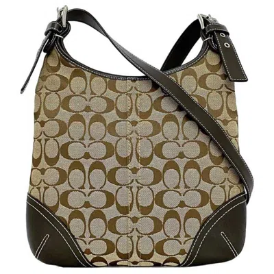 Pre-owned Coach Canvas Leather Shoulder Bag () In Multi