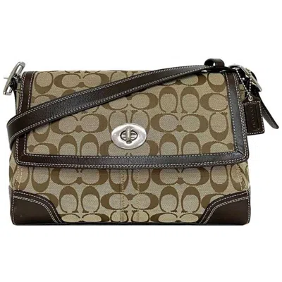 Pre-owned Coach Canvas Leather Shoulder Bag () In Multi