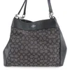 Coach Canvas Leather Tote Bag F27579 In Black