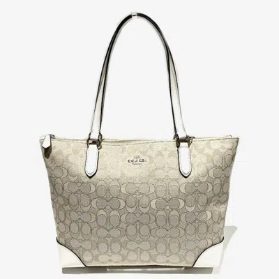 Pre-owned Coach Canvas Leather Tote Bag () In Multi