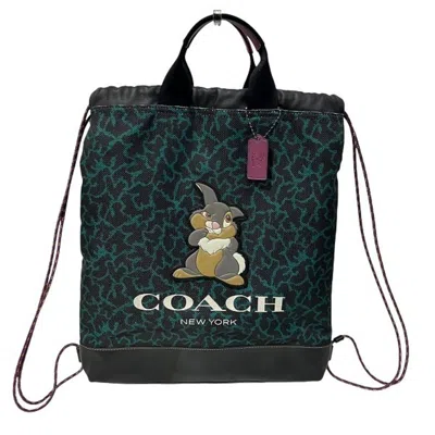 Pre-owned Coach Canvas Leather Tote Bag () In Multi