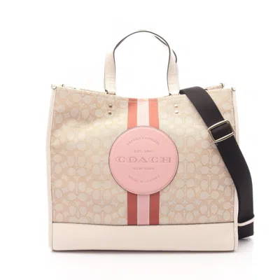 Pre-owned Coach Canvas Leather Tote Bag () In Multi