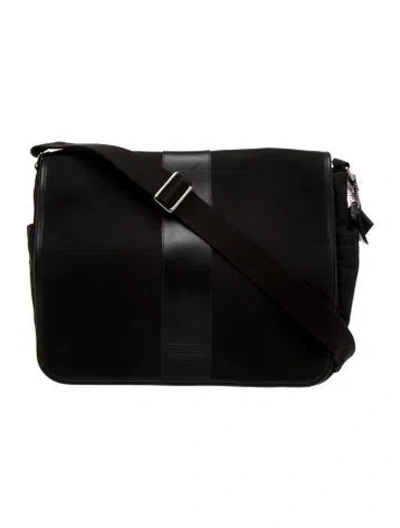 Pre-owned Coach Canvas Messenger Bag In Black