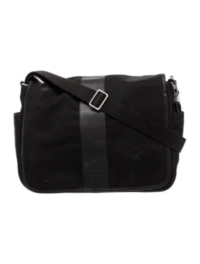 Pre-owned Coach Canvas Messenger Bag In Black