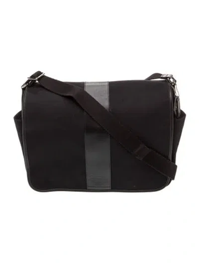 Pre-owned Coach Canvas Messenger Bag In Black