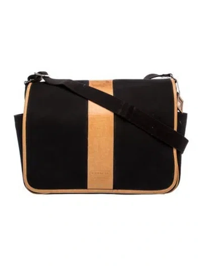 Pre-owned Coach Canvas Messenger Bag In Black