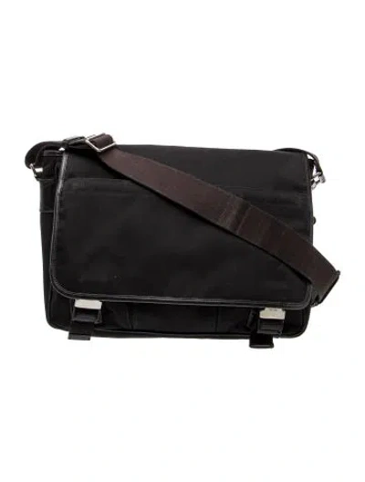 Pre-owned Coach Canvas Messenger Bag In Black