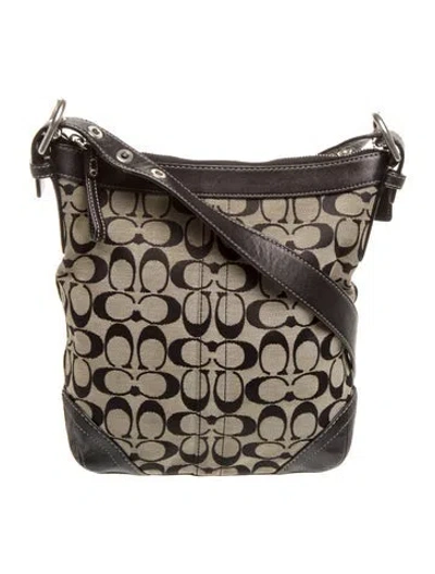 Pre-owned Coach Canvas Messenger Bag In Brown