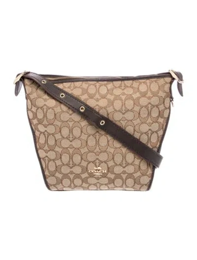 Pre-owned Coach Canvas Messenger Bag In Brown